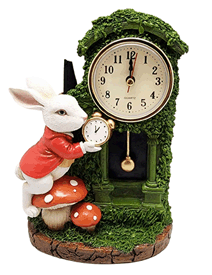 Alice in Wonderland Rabbit Clock/Back Flow Incense Burner